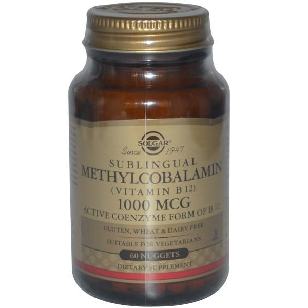 Вітамін В12 (метилкобаламін) Solgar Sublingual Methylcobalamin (Vitamin B 12) 1000 мкг, 60 капсул