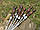 Шампури ручної роботи (630х12х3 мм) з дерев'яною ручкою, неіржавка сталь., фото 4