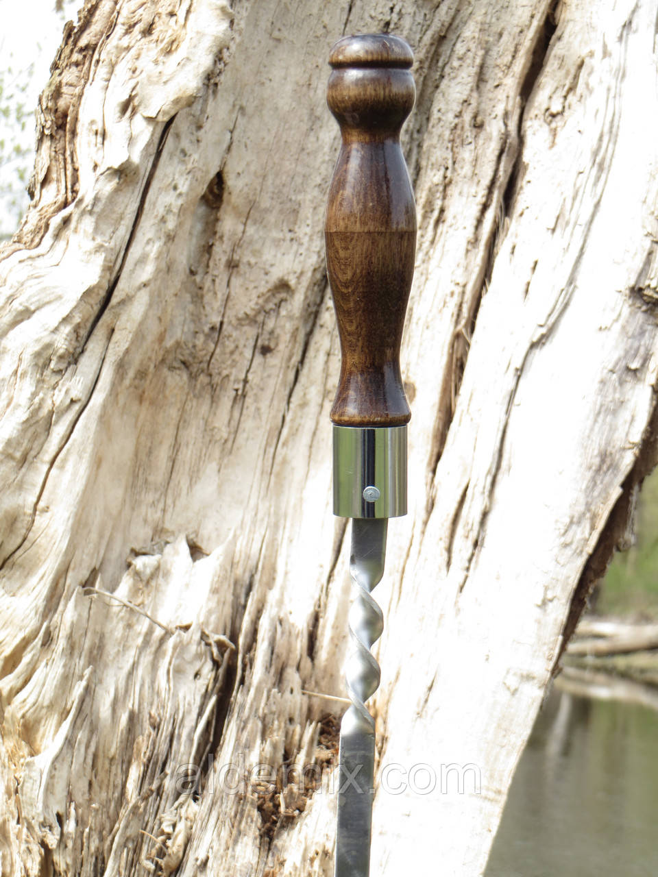 Шампуры ручной работы (630х12х3 мм) с деревянной ручкой, нержавеющая сталь. - фото 6 - id-p523554125