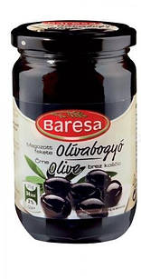 Маслини чорні без кісточки Baresa Olive Nere, 200 гр.