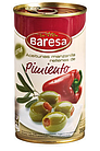 Оливки зелені фаршировані червоним перчиком Baresa Olive, 270 г., фото 3