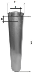 Труба димохідна теплоізольована 180/250 0,8 мм