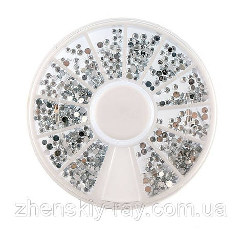 Стрази в карусельці прозорі (один розмір), фото 1