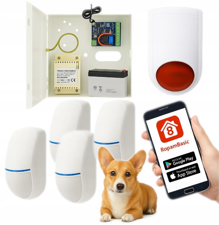 ROPAM BasicLTE-PS Модуль СПОВІЩЕННЯ GSM 2G 4G SMS 4 СПОВІЩУВАЧІ Движения PET APP (наЗамовлення), фото 1