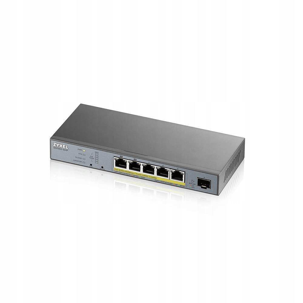Коммутатор (Switch) Rack Zyxel GS1350 6HP EU0101F серебристый (наЗамовлення), фото 1