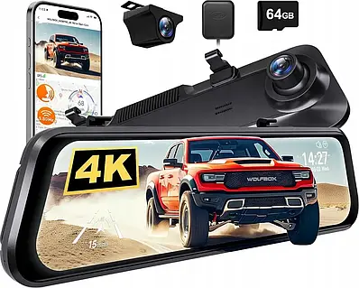 WOLFBOX G850 PRO lustrzana Камера автомобильная 12'' 4k 64 GB GPS WiFi (наЗамовлення)