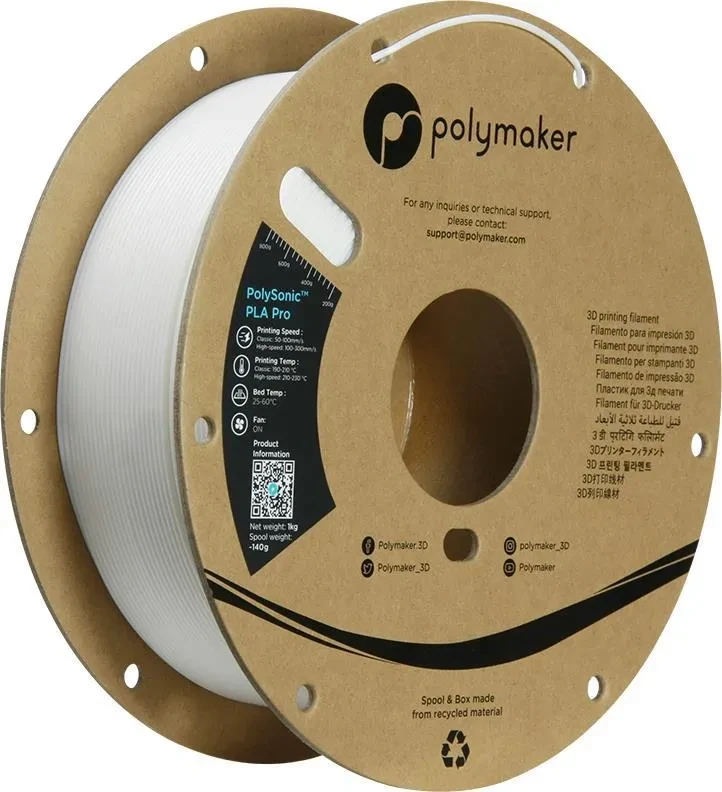 Polymaker Polysonic Pla Pro White (наЗамовлення), фото 1