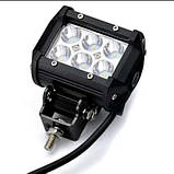 Дворядна світлодіодна LED-фара d18 w дальнього світла, фото 3