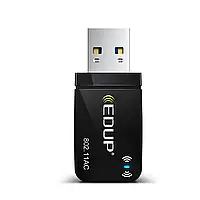 Беспроводной сетевой адаптер EDUP EP-1689 Wi-Fi 5/2.4 ГГц USB 3.0 Black (18641-hbr)