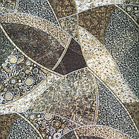 Креп-шифон із коричневими візерунками