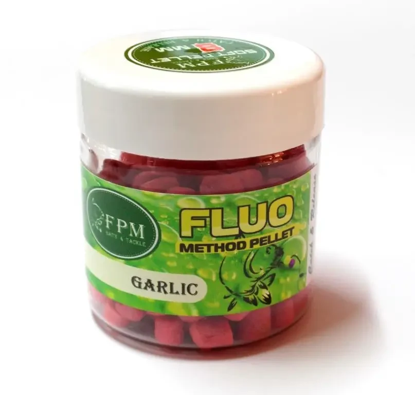 Пеллетс Soft Method Pellet Fluo FPM 8мм 50г в банке Garlic, фото 1