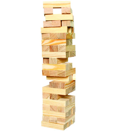 Игра настольная "Дженга", массив дерева (48 брусков)(23х7х7 см) ( 26069) - фото 1 - id-p140098709