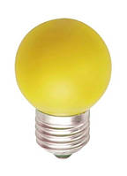 Лампа светодиодная Feron 1W E27 LB-37 G45 шар желтый