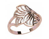 Срібне Кільце жіноче Лист, фото 2