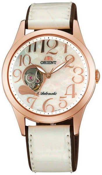 Жіночий наручний годинник Orient CDB01005W0 механічний зі шкіряним ремінцем