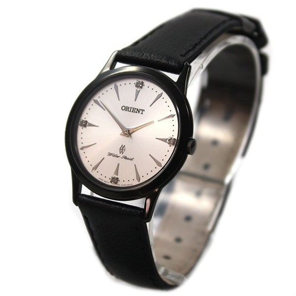 Кварцевий наручний годинник Orient FUA06002W0 жіночий зі шкіряним ремінцем