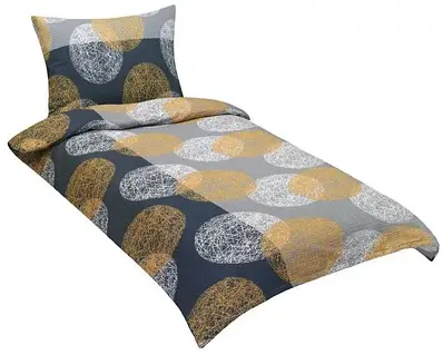 Постельное белье Bellatex crepe 140×220, 70×90 см серо-оранжевое
