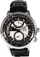 Чоловічий наручний годинник Orient FDH00001W0 механічний зі шкіряним ремінцем