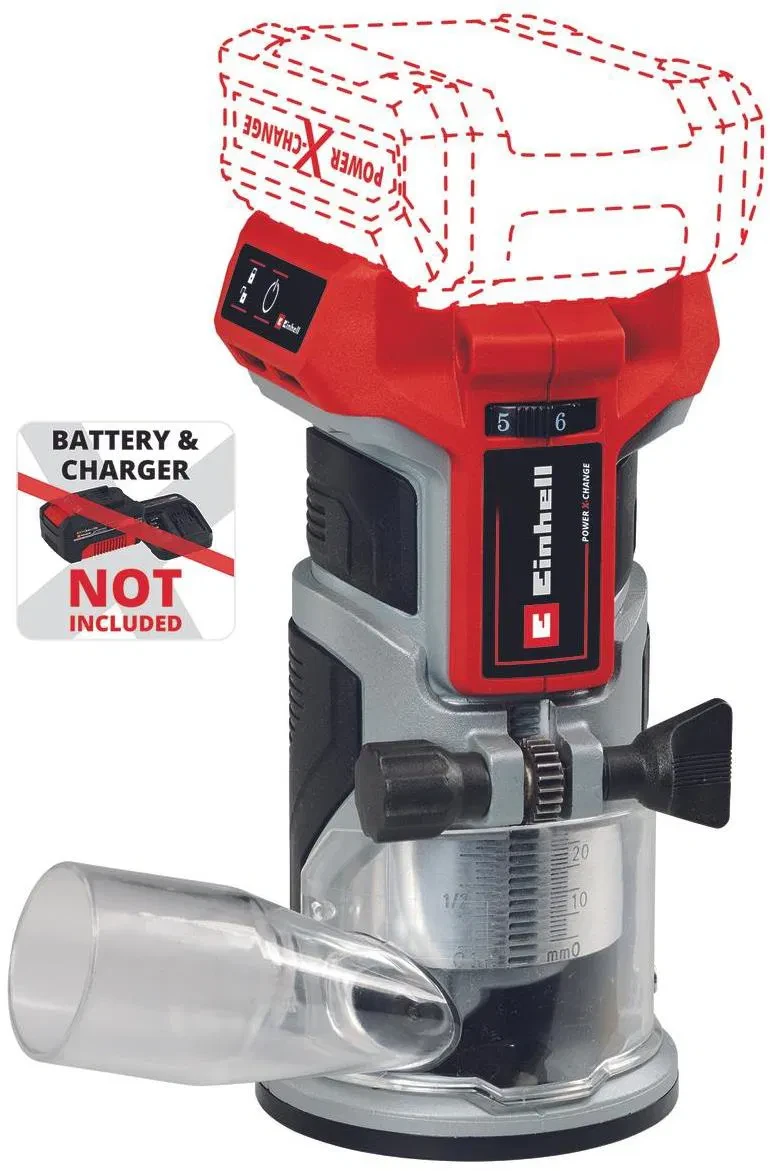 Фреза Einhell TP-ET 18 Li BL-Solo 18 В без аккумулятора размер 6mm bit, 8 mm, фото 1