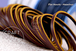Плоский шкіряний шнур Flat Nautic — Hazelnut