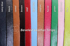 Плоскі шкіряні шнури для оплеток Beveled Strips