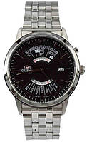 Чоловічий наручний годинник-браслет Orient FEU0A003BH механічний металічний