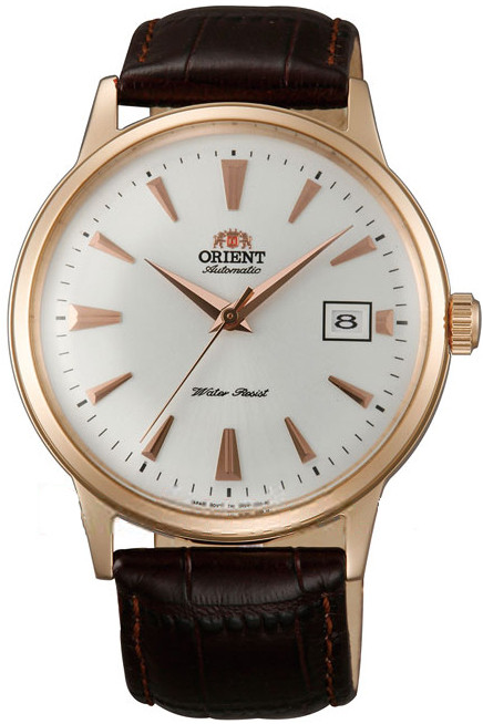 Чоловічий наручний годинник Orient FER24002W0 механічний зі шкіряним ремінцем