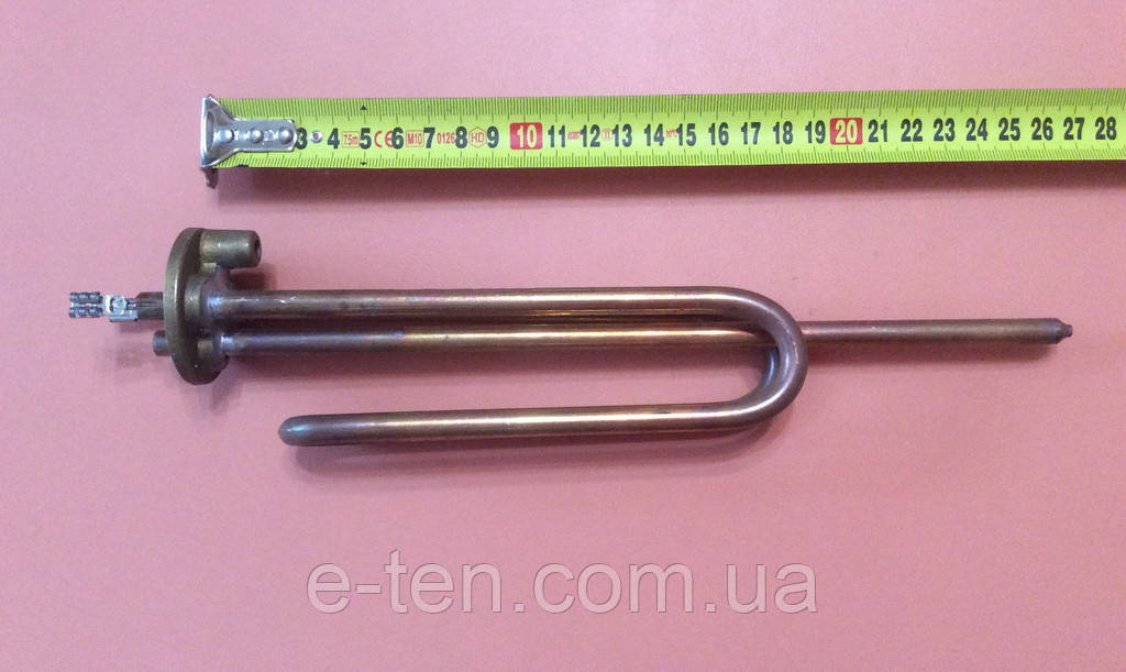 Тен гнутий для бойлера Ariston 1500 W на фланці Ø 48 мм (удлін. контакти), з місцем під анод (Balcik, Туреччина), фото 1