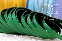 Шкіряні плоскі шнури Flat Strips — Green