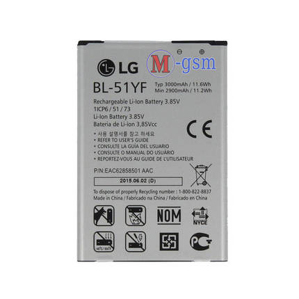 Акумулятор LG G4, G4 STYLUS, LG H810 (BL-51YF) 3000 mA/год , фото 2