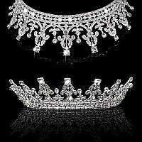 Корона диадема свадебная тиара Диана серебро Тиара Виктория корона свадебная бижутерия