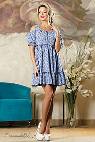 Синє жіноче літнє плаття 2148 Seventeen 42-48 розміри