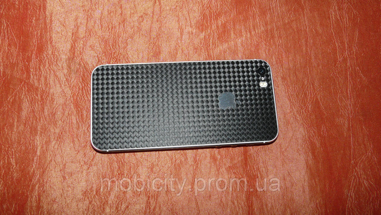 Декоративна захисна плівка для Iphone 5S, карбон чорний кубик