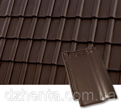 Керамічна черепиця Piemont Roben коричнева ангоба, фото 1