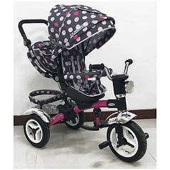 Триколісний велосипед РОЗОВИЙ (M 3199-6HA-D) з музичною панеллю