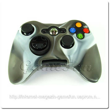 Силіконовий чохол для джойстика Xbox 360 (камуфляж) (Grey-brown)