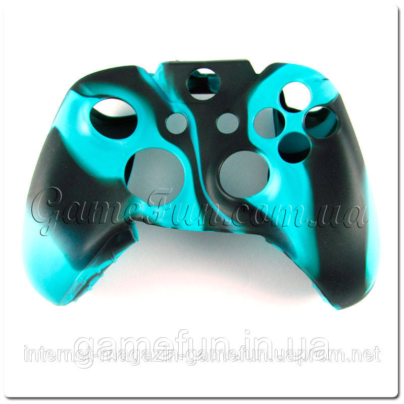 Силіконовий чохол для джойстика Xbox ONE (камуфляж) (Blue-black), фото 1