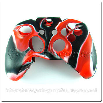 Силіконовий чохол для джойстика Xbox ONE (камуфляж) (Red-black)