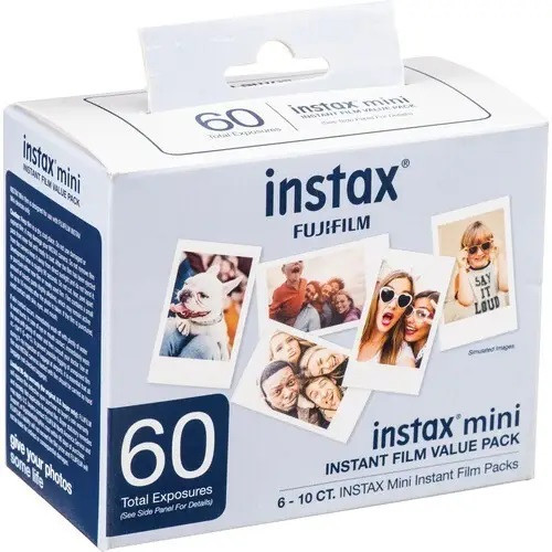 Фотопапір для камери Fujifilm Instax Mini Instant Film 60 аркушів (6 картриджів) (600016111), фото 1