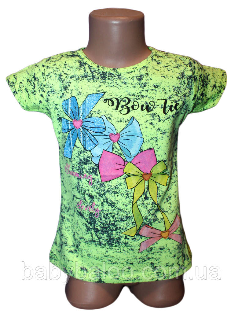 Футболка підліток меланж"Бантики"(від 5 до 8 років)