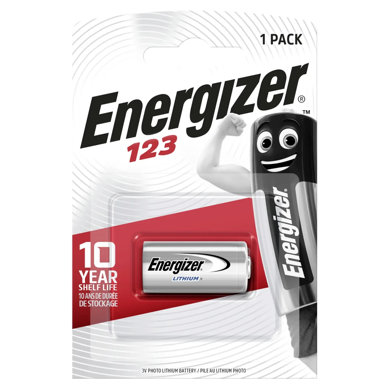 Батарейка для камери CR-123A Energizer E300777602 1500 мАг 3 В 1 шт., фото 1