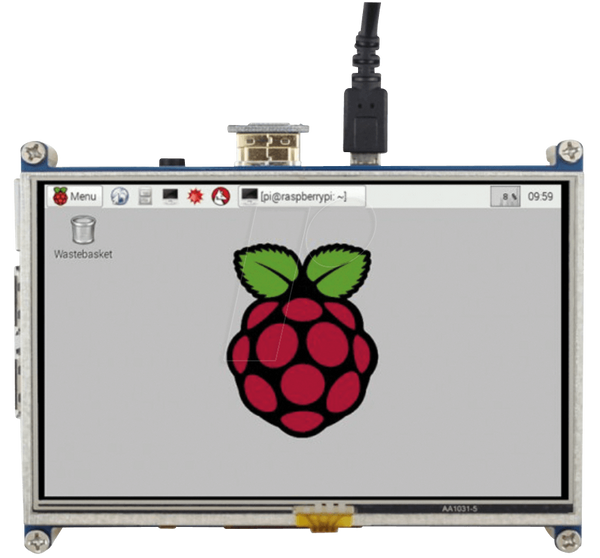 Шилд для Raspberry Pi - 5-дюймовий сенсорний РК-дисплей, 800 x 480 пікселів, фото 1