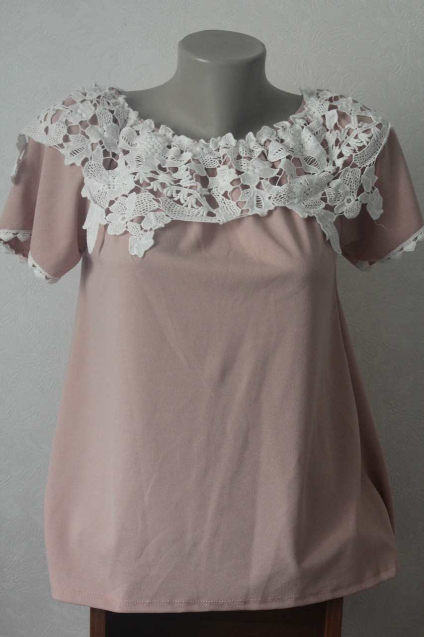 Блуза з кружевом біля горловини - 2, фото 1
