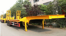 2 осьовий напівпричіп з низькою платформою