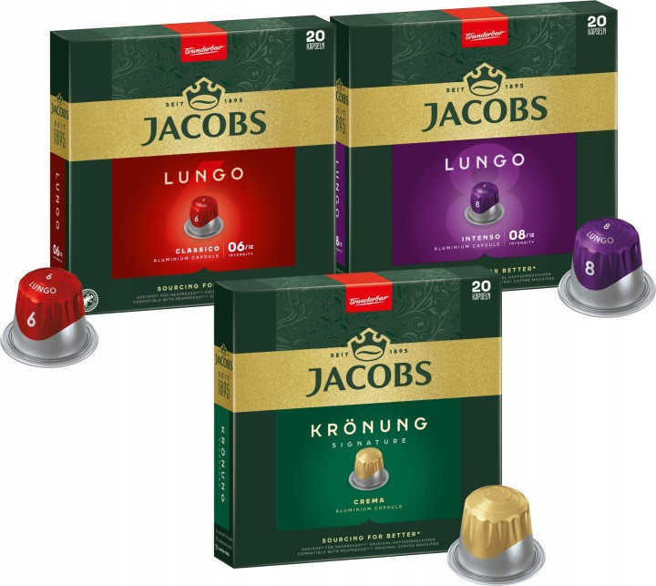 Капсули Jacobs Classico Intenso Kronung для Nespresso 60 шт., фото 1