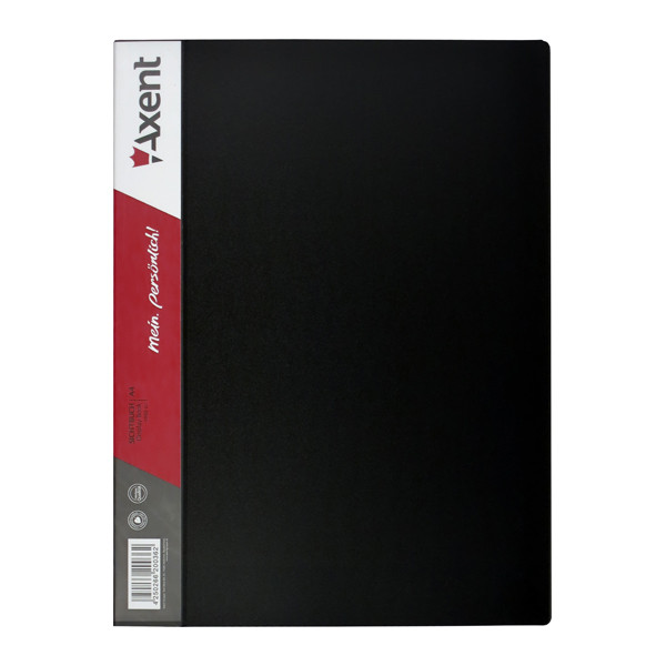 Папка на 40 файлів А4 пластикова Axent 1040 дисплей-книга чорна