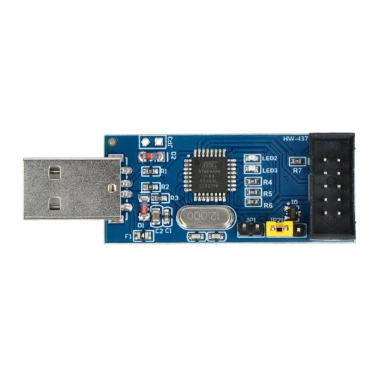 Програматор USBasp ISP, сумісний з AVR/MCS-51, + стрічка IDC - HW-437, фото 1