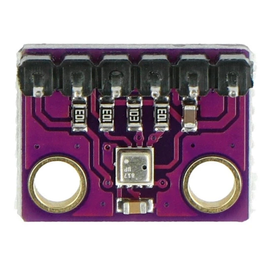 BME280 — датчик влажности, температуры и давления 110 кПа, I2C/SPI, 3,3 В, припаянные разъемы., фото 1