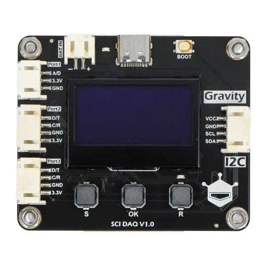 Gravity - SCI DAQ Module - модуль сбора данных с дисплеем - I2C - DFRobot DFR0999, фото 1