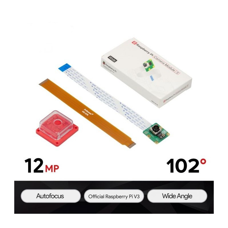 Офіційний модуль камери ArduCAM Raspberry Pi V3 - камера з 12-мегапіксельним сенсором IMX708 + кейс, фото 1